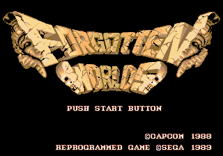 Заставка игры Forgotten Worlds